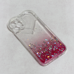 Futrola Heart Glitter za iPhone 12 Pro 6.1 pink.