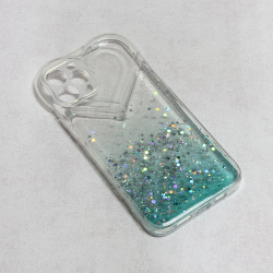 Futrola Heart Glitter za iPhone 13 mint.