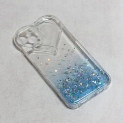Futrola Heart Glitter za iPhone 12 Pro 6.1 plava.
