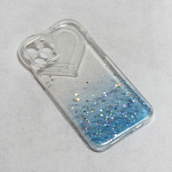 Futrola Heart Glitter za iPhone 12 Pro Max 6.7 plava.