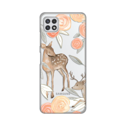 Silikonska futrola print Skin za Samsung A226 Galaxy A22 5G Flower Deer.
