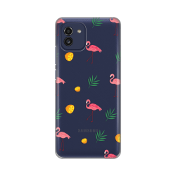 Silikonska futrola print Skin za Samsung A035 Galaxy A03 Flamingos.