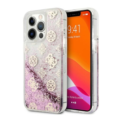 Futrola Guess Hc Liquid Glitter Peony za iPhone 13 Pro roze (GUHCP13LLGPEPI).