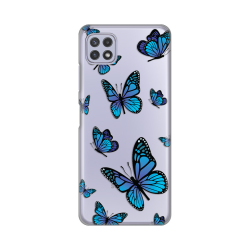 Silikonska futrola print Skin za Samsung A226 Galaxy A22 5G Blue butterfly.