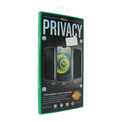 Staklena folija glass Privacy 2.5D full glue za Samsung Galaxy S22 Plus 5G crni (fingerprint unlock).