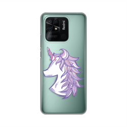 Silikonska futrola print Skin za Xiaomi Redmi 10C Purple Unicorn.