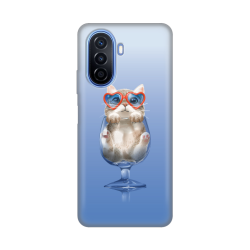 Silikonska futrola print za Huawei nova Y70 Funny Cat.