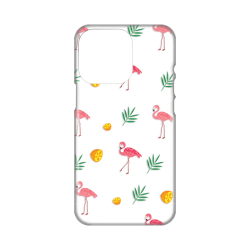 Silikonska futrola print Skin za iPhone 14 Pro Flamingos.