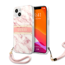 Futrola Guess Marble Strap za iPhone 13 roze (GUHCP13MKMABPI).