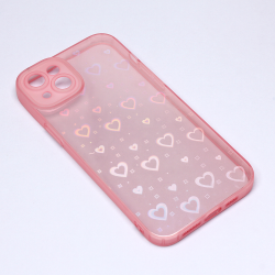 Futrola Heart Color IMD za iPhone 14 Plus roze.