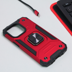 Futrola Hard Border Ring za iPhone 14 Pro crvena.