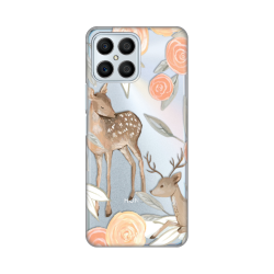 Silikonska futrola print Skin za Huawei Honor X8 Flower Deer.