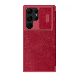Futrola Nillkin Qin Pro Leather za Samsung S918B Galaxy S23 Ultra crvena.