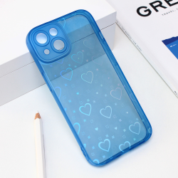 Futrola Heart Color IMD za iPhone 14 plava.
