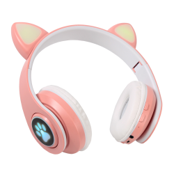 Bluetooth slusalice Cat Ear svetlo roze.