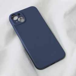 Futrola Teracell Soft Velvet za iPhone 14 Plus tamno plava.
