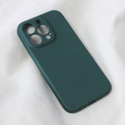 Futrola Teracell Soft Velvet za iPhone 14 Pro tamno zelena.