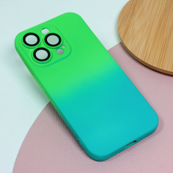 Futrola Rainbow Spring za iPhone 14 Pro zeleno svetlo plava.