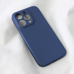 Futrola Teracell Soft Velvet za iPhone 14 Pro tamno plava.
