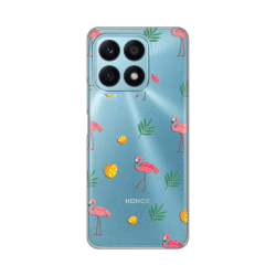 Silikonska futrola print Skin za Huawei Honor X8a Flamingos.