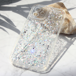 Futrola Glitter za iPhone 12 6.1 srebrna.