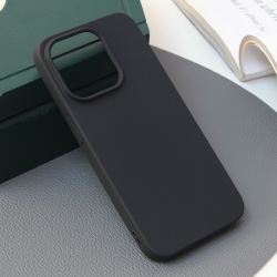 Silikonska futrola Skin za iPhone 15 Pro 6.1 mat crna.
