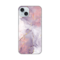 Silikonska futrola print za iPhone 15 Plus Pink Marble.