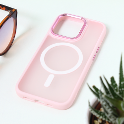 Futrola Magsafe colorful za iPhone 15 Pro 6.1 roze.