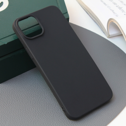 Silikonska futrola Skin za iPhone 15 Plus mat crna.