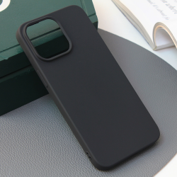 Silikonska futrola Skin za iPhone 15 Pro Max 6.7 mat crna.