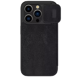 Futrola Nillkin Qin Pro za iPhone 15 Pro Max 6.7 crna.