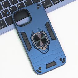 Futrola Cube Ring za iPhone 15 tamno plava.
