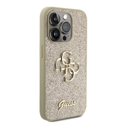 Futrola Guess Hc Fixed Glitter 4G Big Metal Logo za iPhone 15 Pro 6.1 zlatna (GUHCP15LHG4SGD).