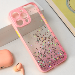 Futrola Frame Glitter za iPhone 15 Pro Max 6.7 roze.