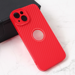 Futrola Carbon Stripe za iPhone 15 crvena.