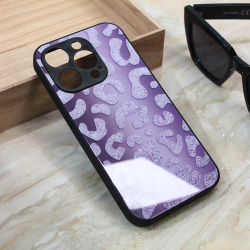 Futrola Shiny glass za iPhone 14 Pro ljubicasta.