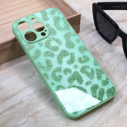Futrola Shiny glass za iPhone 13 Pro Max 6.7 svetlo zelena.