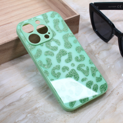 Futrola Shiny glass za iPhone 14 Pro svetlo zelena.