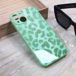 Futrola Shiny glass za iPhone 14 svetlo zelena.