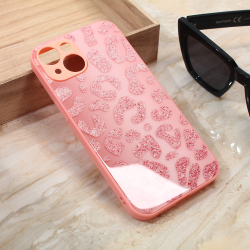 Futrola Shiny glass za iPhone 14 roza.