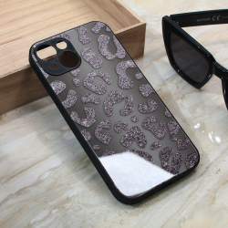 Futrola Shiny glass za iPhone 14 siva.
