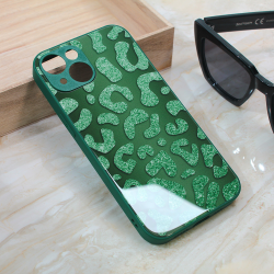 Futrola Shiny glass za iPhone 15 zelena.