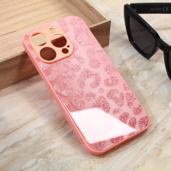 Futrola Shiny glass za iPhone 15 Pro 6.1 roza.