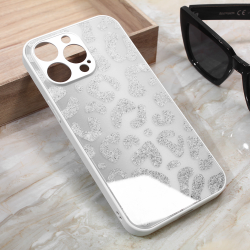 Futrola Shiny glass za iPhone 13 Pro Max 6.7 bela.