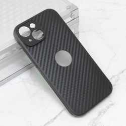 Futrola Carbon fiber za iPhone 15 crna (sa otvorom za logo).