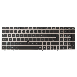 Tastatura za laptop HP 8560p Veliki Enter sivi frame sa misem.