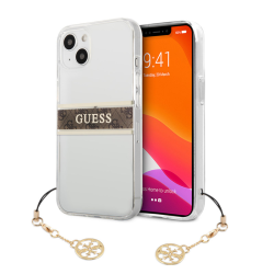 Futrola Guess 4G Stripe Charm za iPhone 13 braon (GUHCP13MKB4GBR).