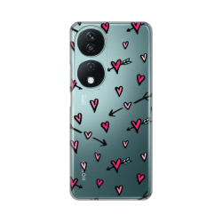 Silikonska futrola print Skin za Huawei Honor X7b Heart Pattern.