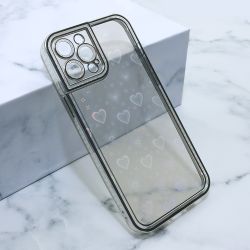 Futrola Heart IMD za iPhone 12 Pro Max 6.7 srebrna (MS).