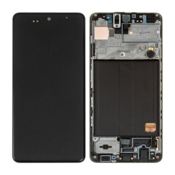 LCD Displej / ekran za Samsung A515 Galaxy A51 + touchscreen + frame Black Service Pack ORG/GH82-21669A.
